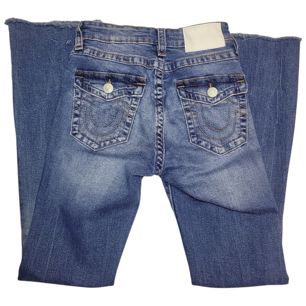 True Religion BECCA Mid Rise Boot Cut Blue Jeans Size 26